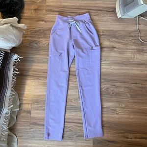 High Wasted Yola Skinny Scrub Pants - Lavender Dew - XXS Tall